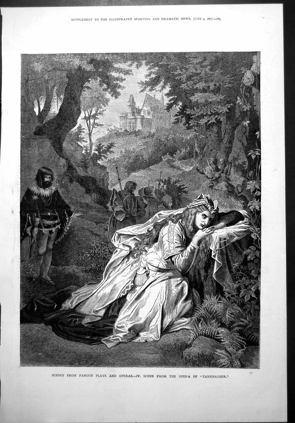 Old Scenes Famous Plays & Operas Iv Opera Tannhauser Lady Upset Fores