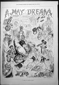 Antique Print May Dream Vision London Society Alfred Thompson Sketches 1877