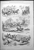 Old Punchestown Road Arrival Military Element Brook Double Crowd 1877 Victorian
