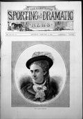 Old Print Frontispiece Miss Agnes Larkom Feathered Hat Brooch Scarf 1877 19th