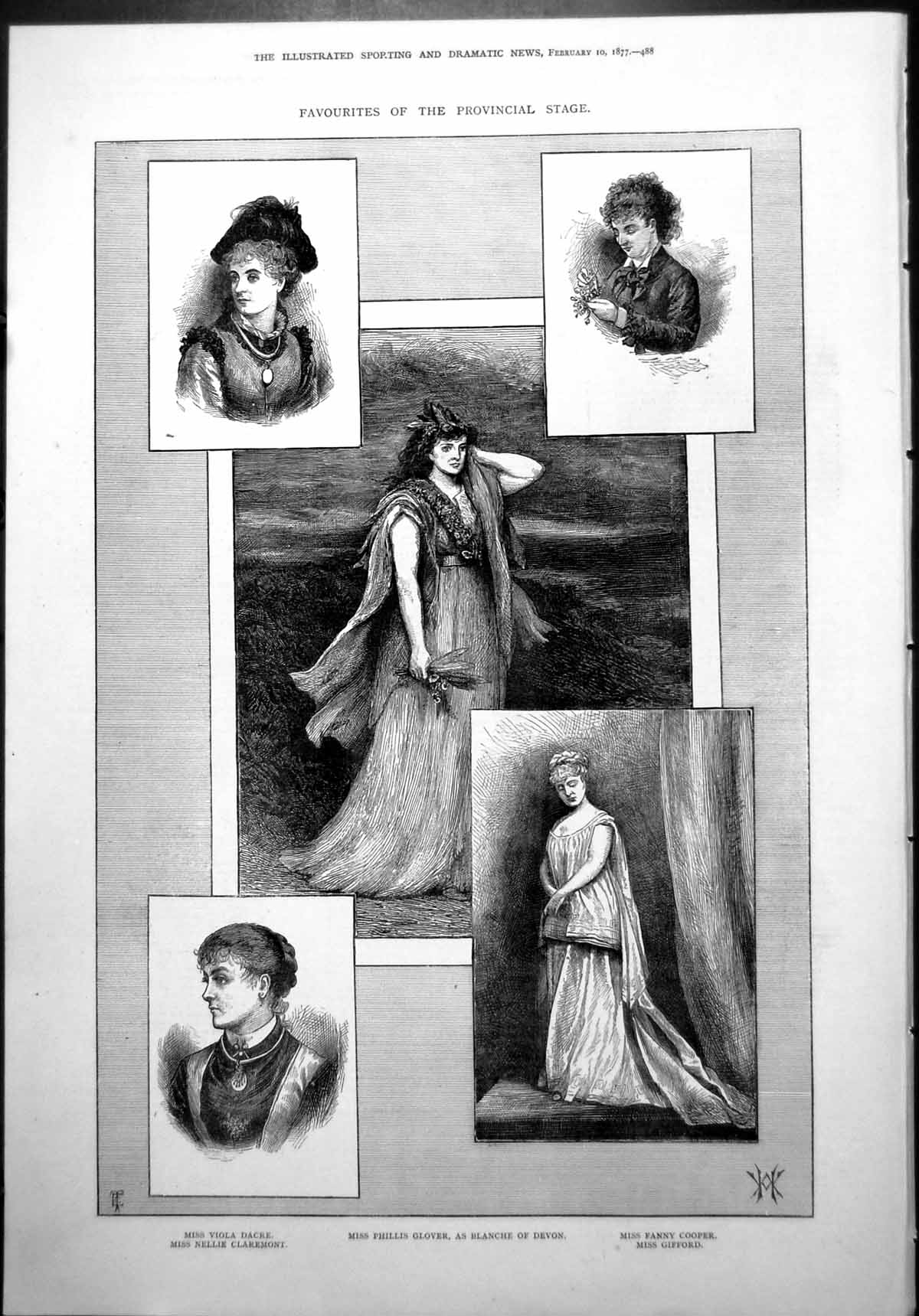 Old Dacre Cooper Claremont Gifford Phillis Glover Blanche Devon 1877 Victorian
