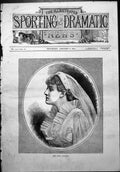 Old Frontispiece Miss Alma Stanley Lace Veil Large Ruffled Sleeves 18 Victorian