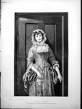 Old Dolly Varden Picture Edgar Hanley Royal Academy Dress Corset 1883 Victorian