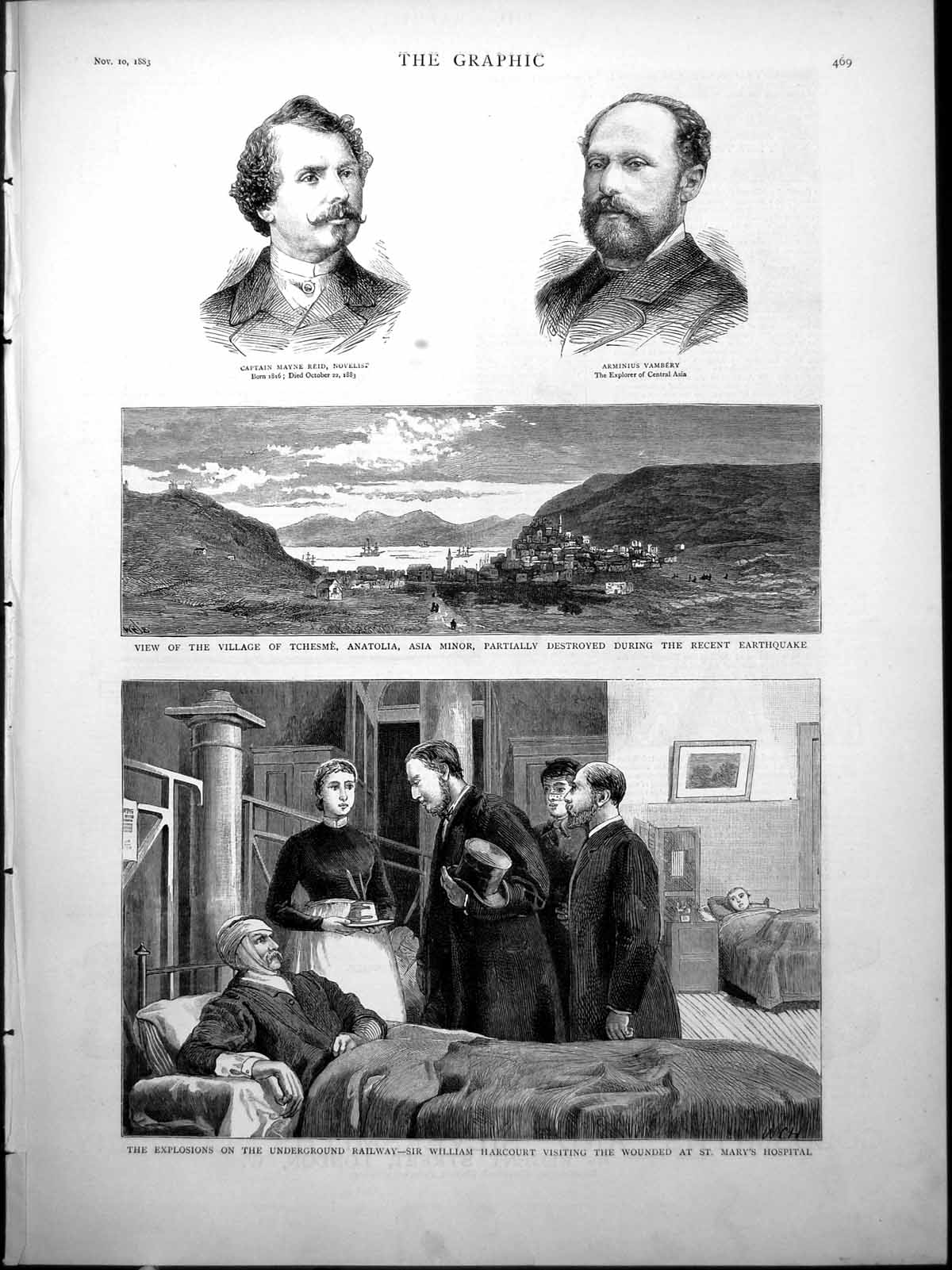 Old Mayne Reid A. Vambery Tchesme Anatolia Explosions Underground 188 Victorian