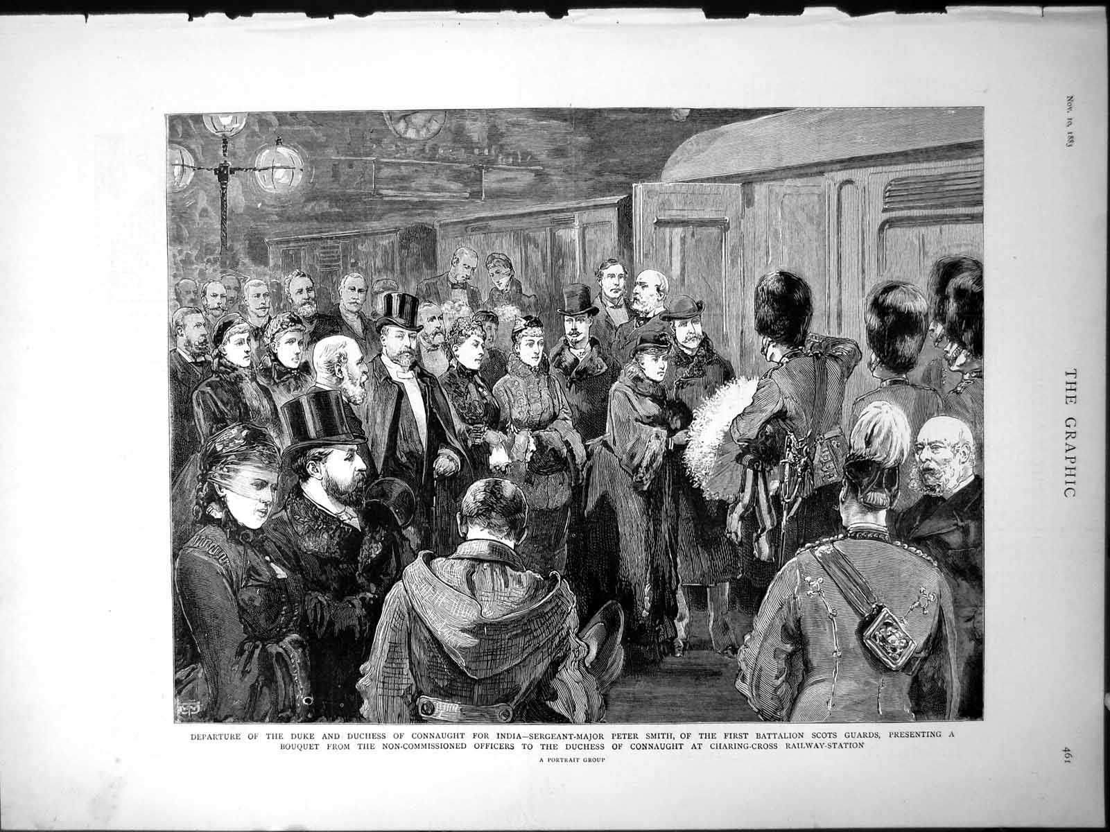 Old Duke Duchess Connaught India Peter Smith Presenting Flowers 1883 Victorian