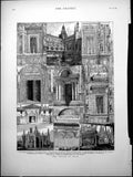 Old Certosa Pavia Architecture Windows Columns Arches Sculpture 1883 Victorian