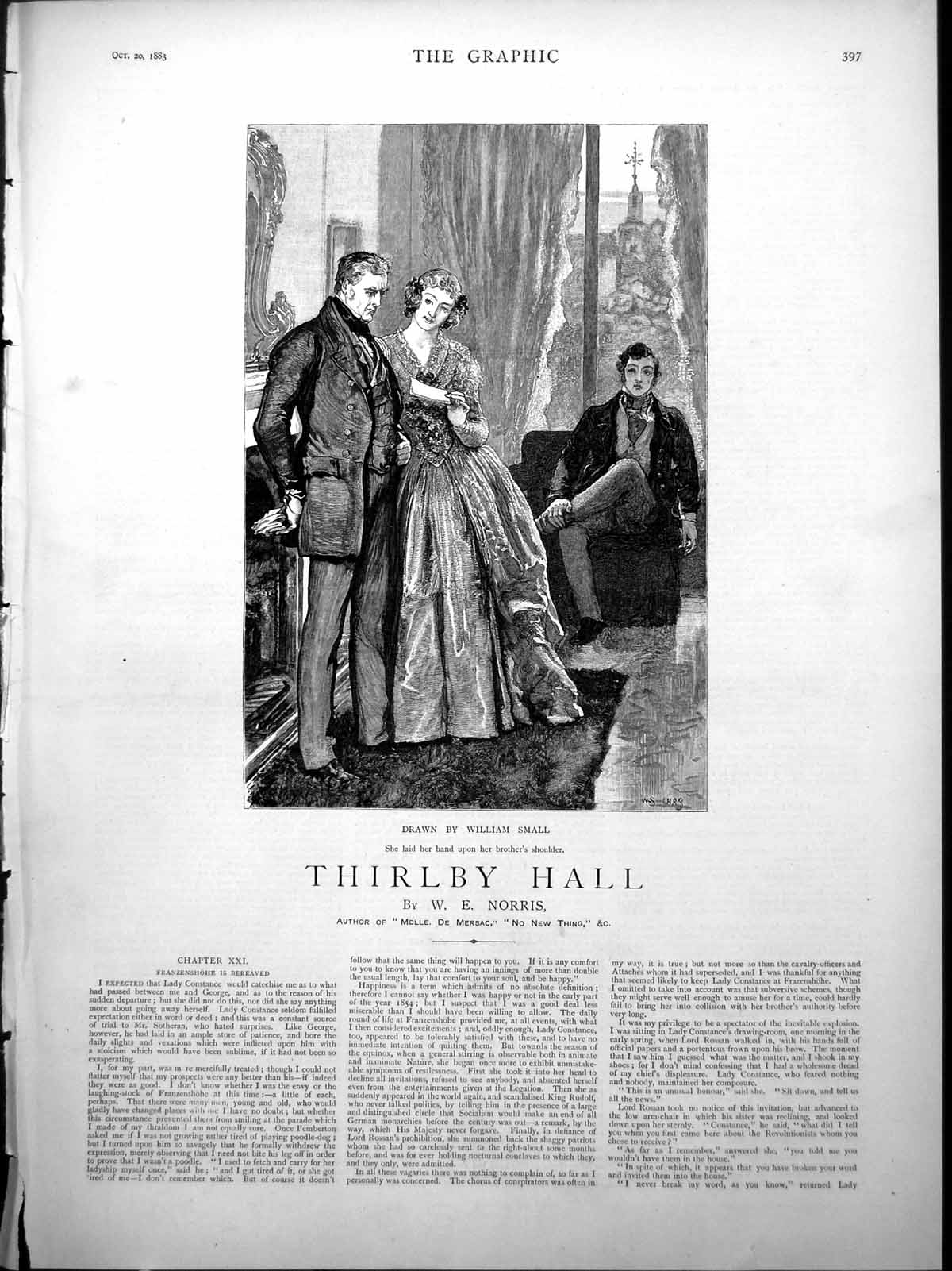 Old Thirlby Hall W.E. Norris Illustration William Small Lady Brother