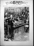 Antique Old Print ?Vice Versa? Chancellor Exchequer New House Parliament 1886