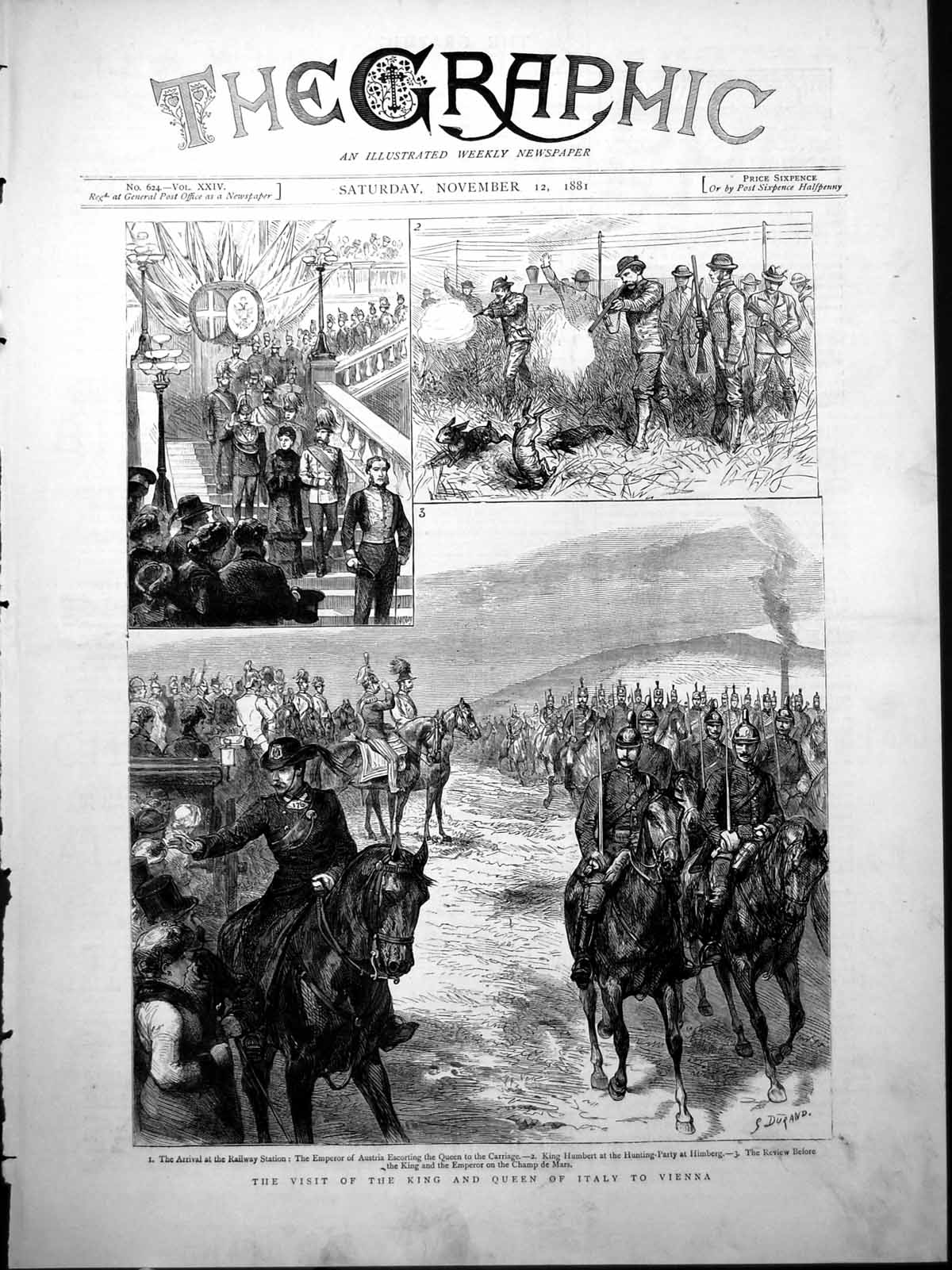 Old King Queen Italy Visit Vienna Railway Emperor Austria Carriage Re