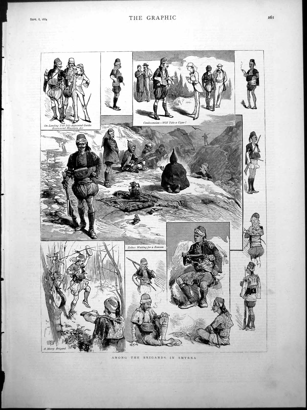 Old Among Brigands Smyrna Zeibecs Sketches Cigar Dancing Ransom 1884 Victorian