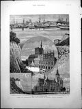 Antique Print Views Straslund Island Rugen North Germany Stubbenkammer 1884