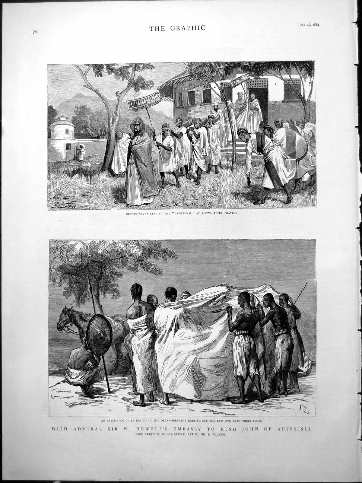 Old Admiral Sir W. Hewiett'S Embassy King John Abyssinia Deputy Abuna