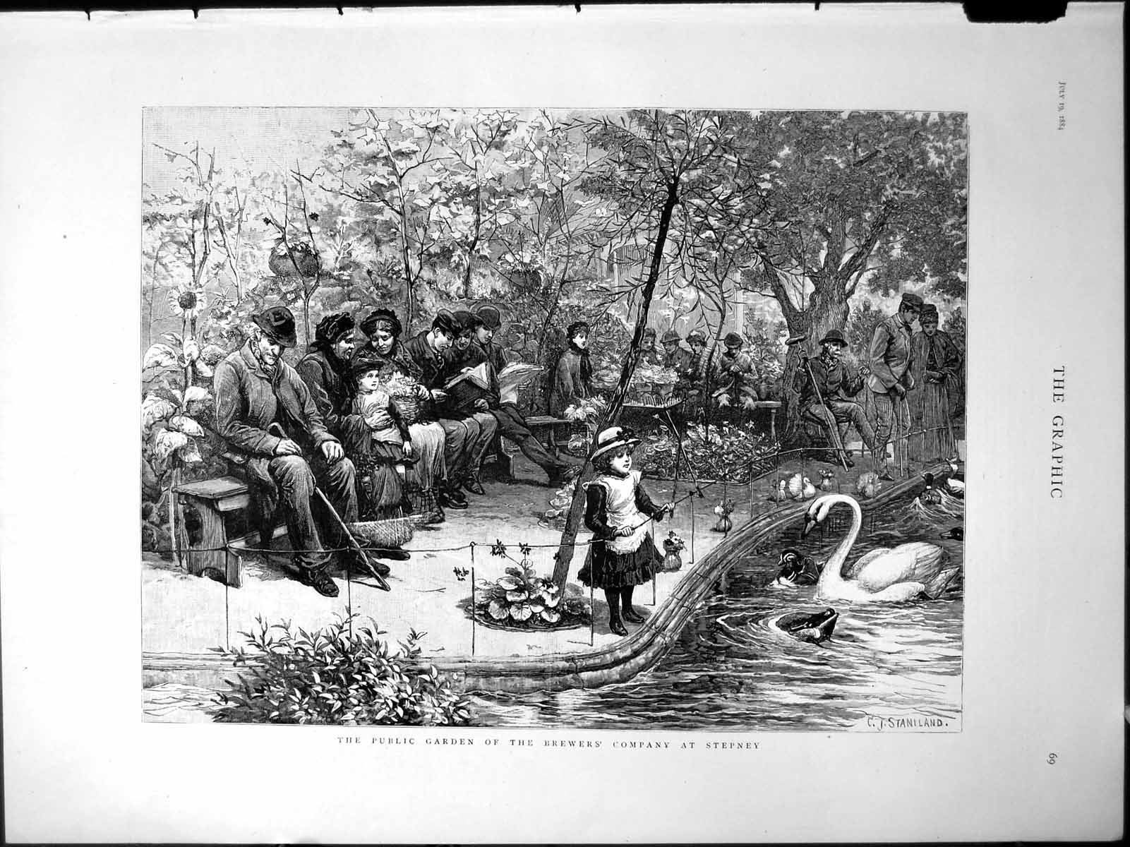 Old Public Garden Brewer'S Company Stepney Visitors Benches Child Swa