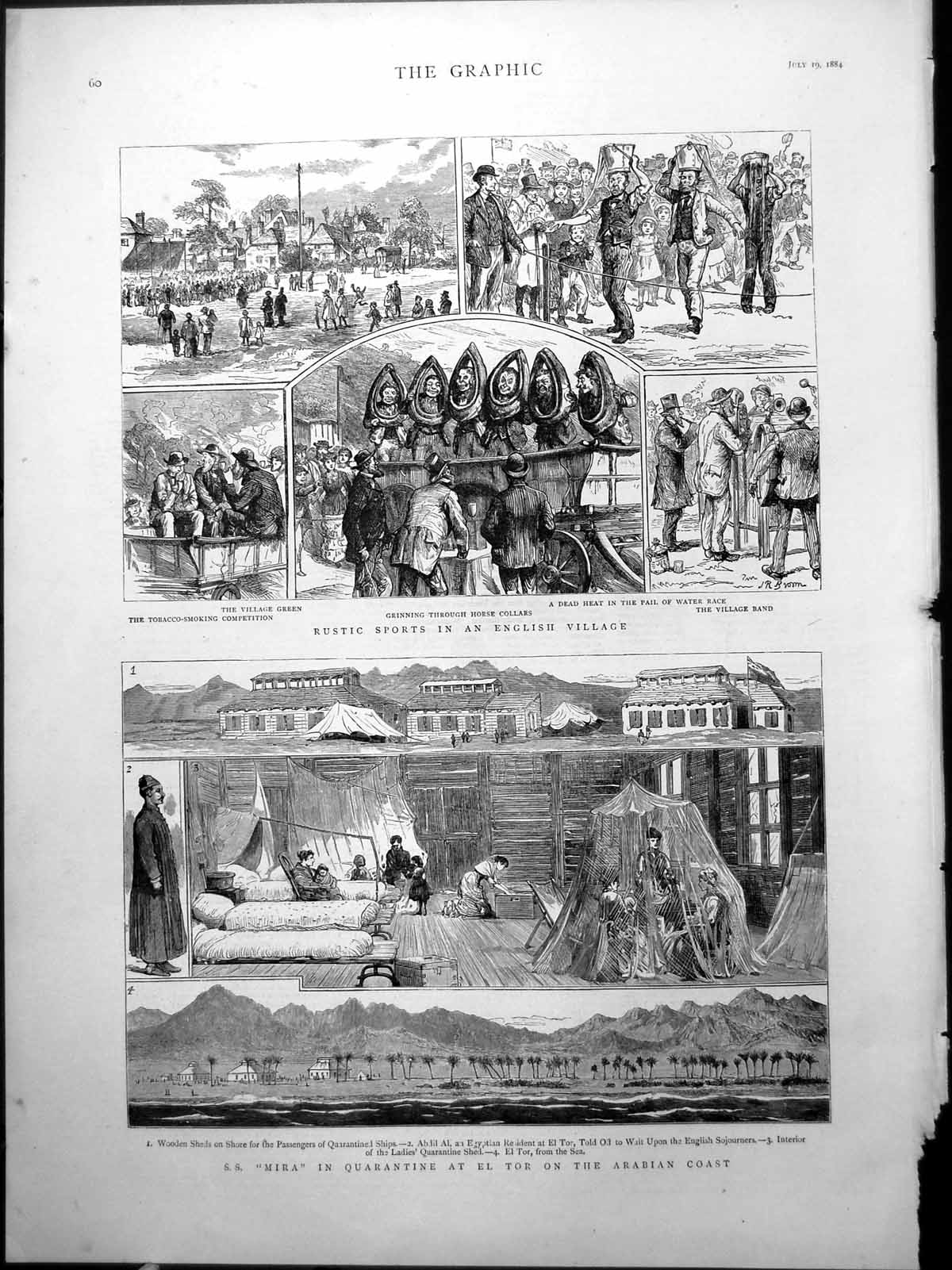 Old S.S. Mira Quarantine El Tor Arabian Coast Rustic Sports England 18th