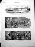 Old Cholera France Quarantine Marseilles Ship East View Harbour 1884 Victorian