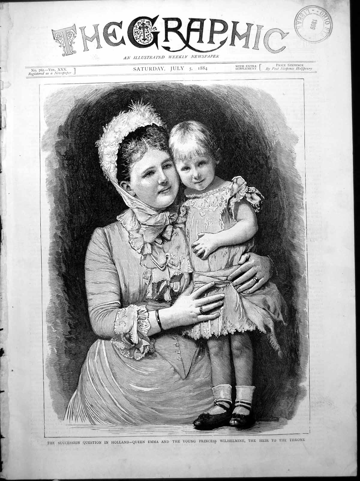 Old Succession Holland Queen Emma Princess Wilhelmine Heir Throne 188 Victorian