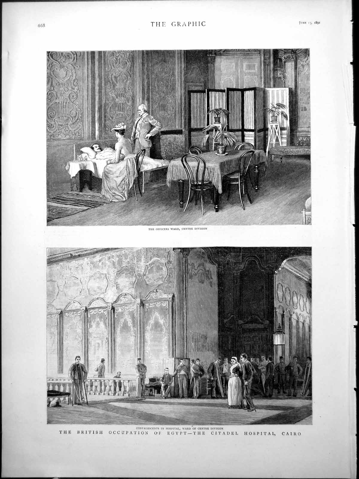 Old British Occupation Egypt Citadel Hospital Cairo Officers Ward 189 Victorian