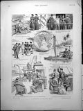 Old Yachting Romance Sketches Regatta Week Shipwreck Rescue Palms 189 Victorian