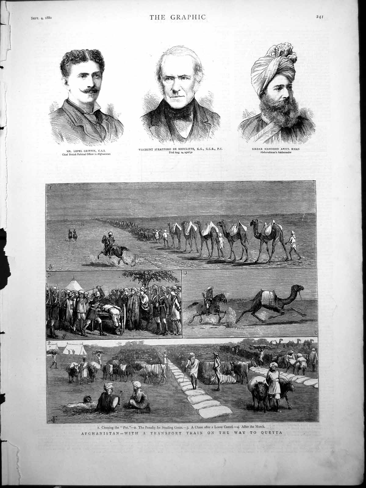 Old Afghanistan Transport Train Quetta Griffin Redcliffe Afzul Khan 19th