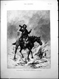 Old Country Postman From Picture G.L. Seymour Horse Winter Snow 1884 Victorian