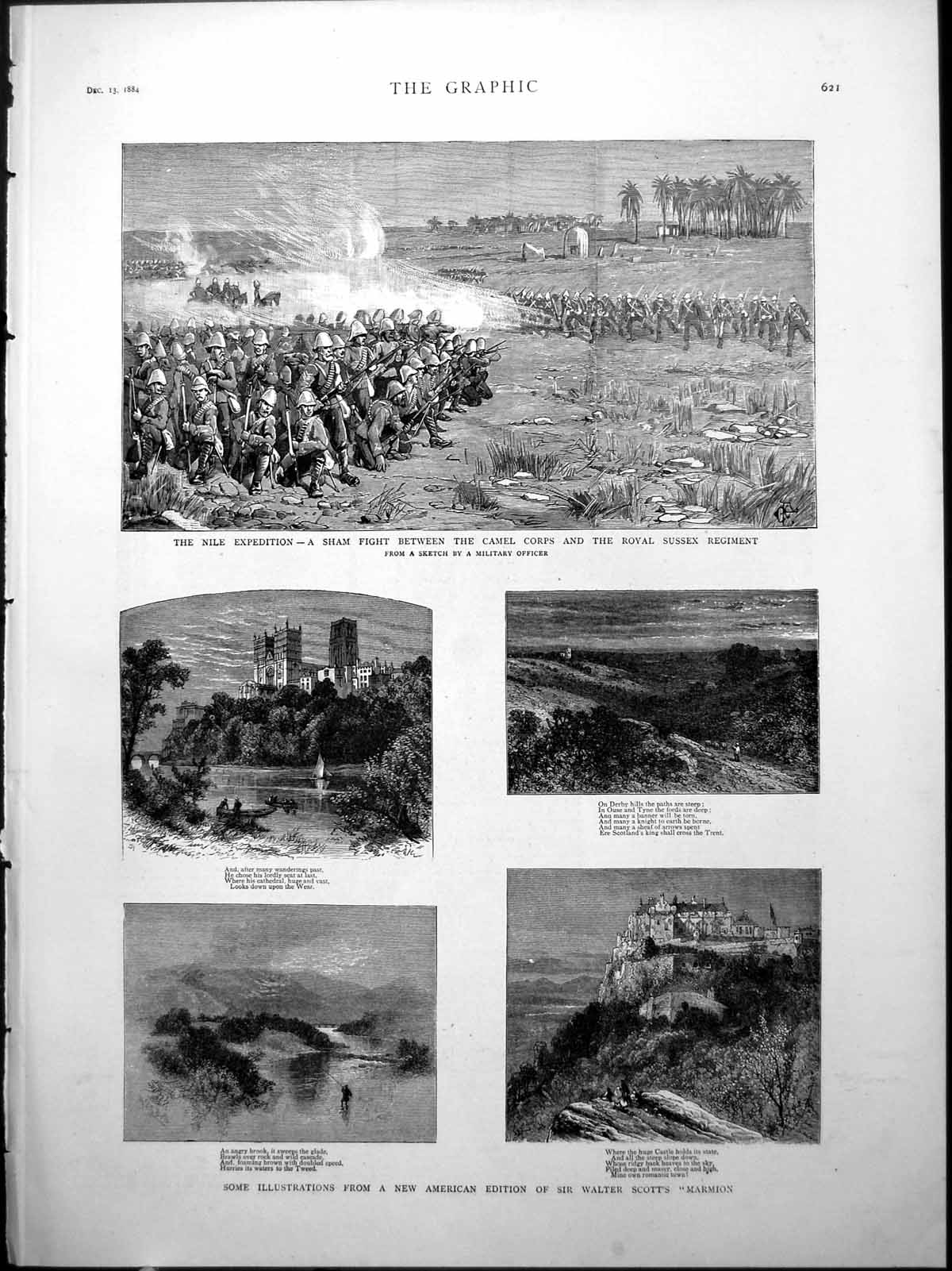 Old Nile Expedition Camel Corps Illustrations Marmion American Editio