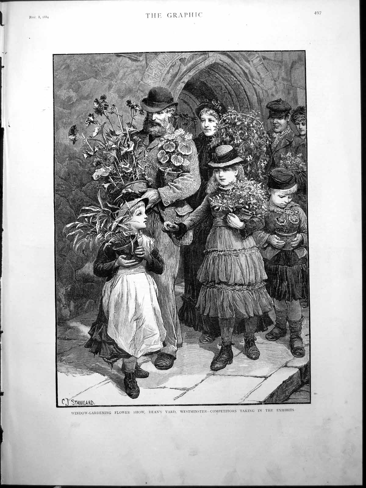 Old Window Gardening Flower Show Dean'S Yard Westminster Children 188 Victorian