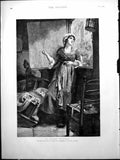 Old Print ?La Cocarde Tricolore? Sewing Siers G.P. Jacomb Hood France 18 19th