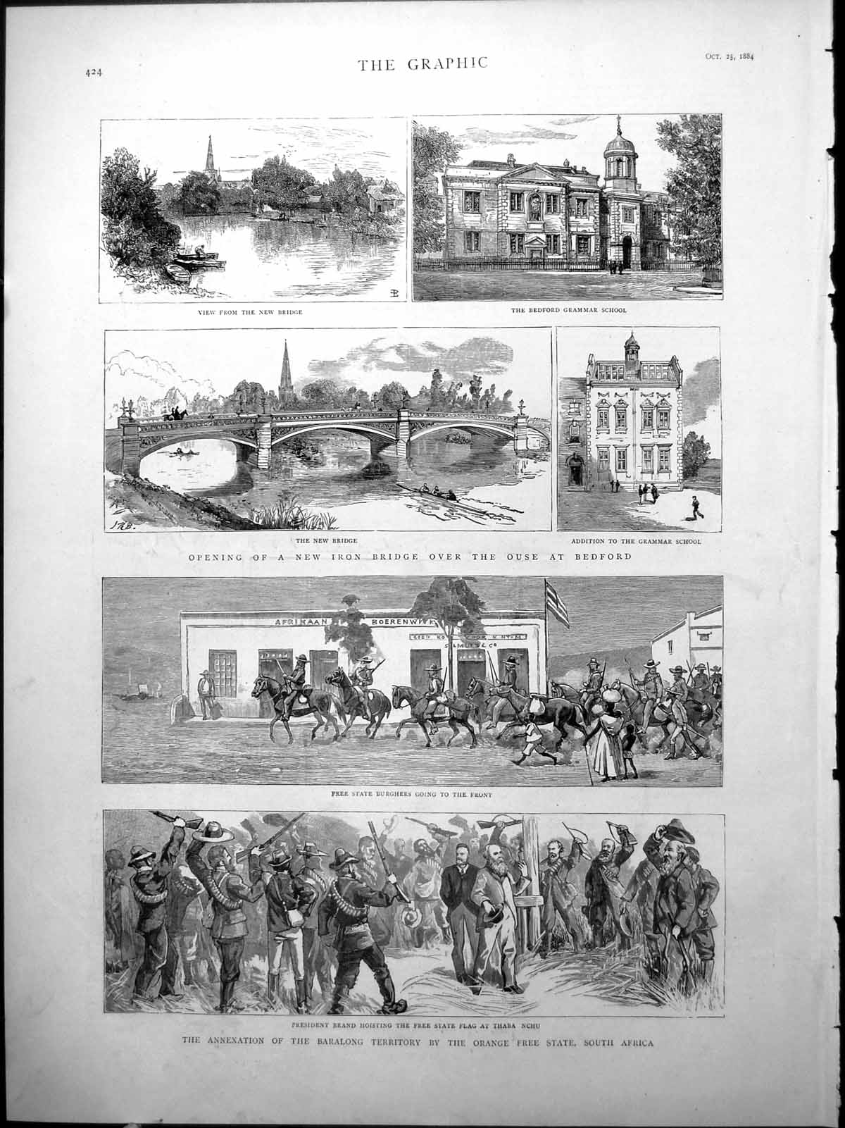 Old Iron Bridge Ouse Bedford Annexation Baralong Orange Free State 18 Victorian