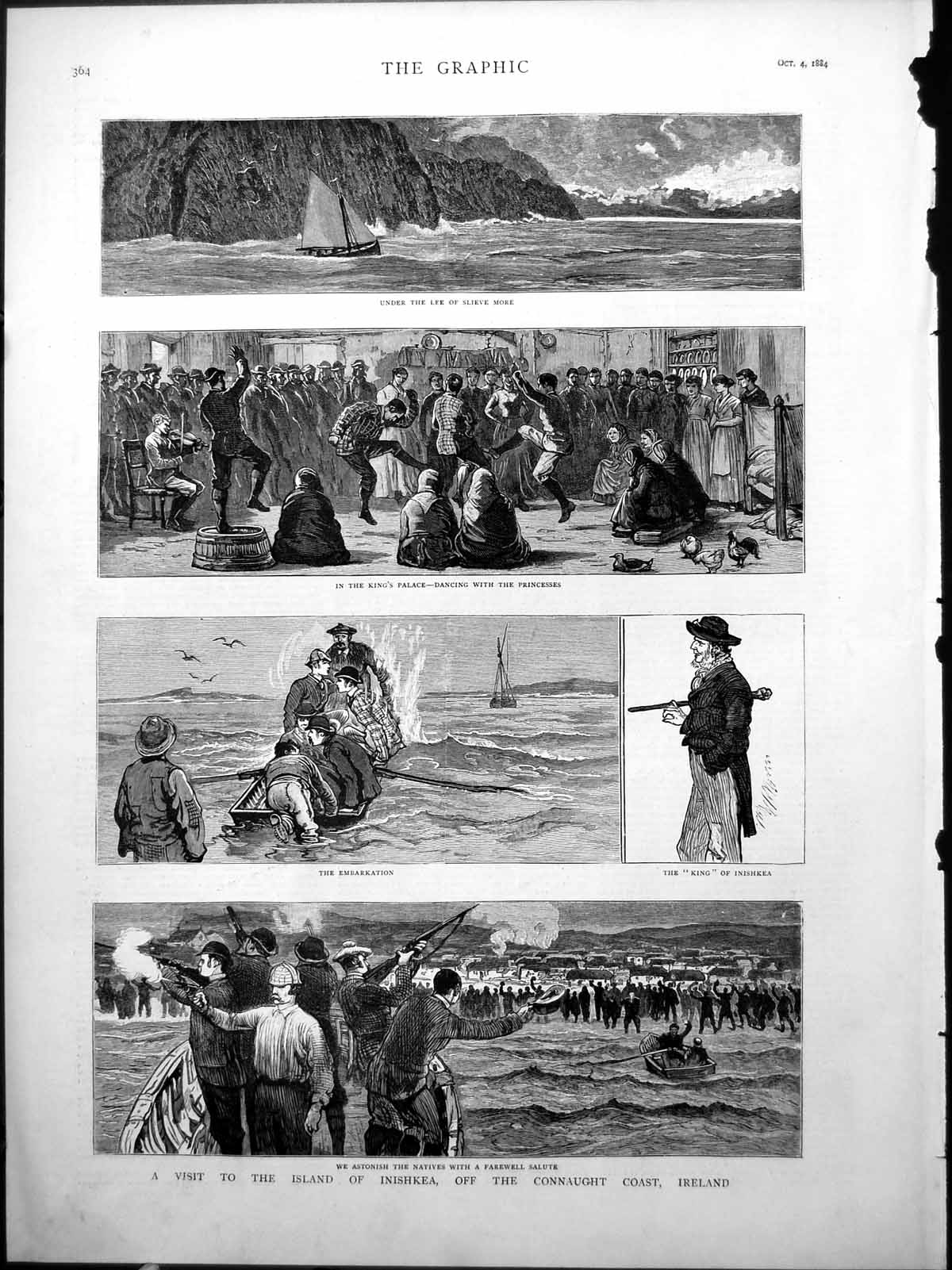Old Visit Island Inishkea Connaught Coast Ireland Slieve More Dancing
