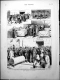 Old Cholera Naples Sketches Hospital Children Adults Guards Coffin 18 Victorian