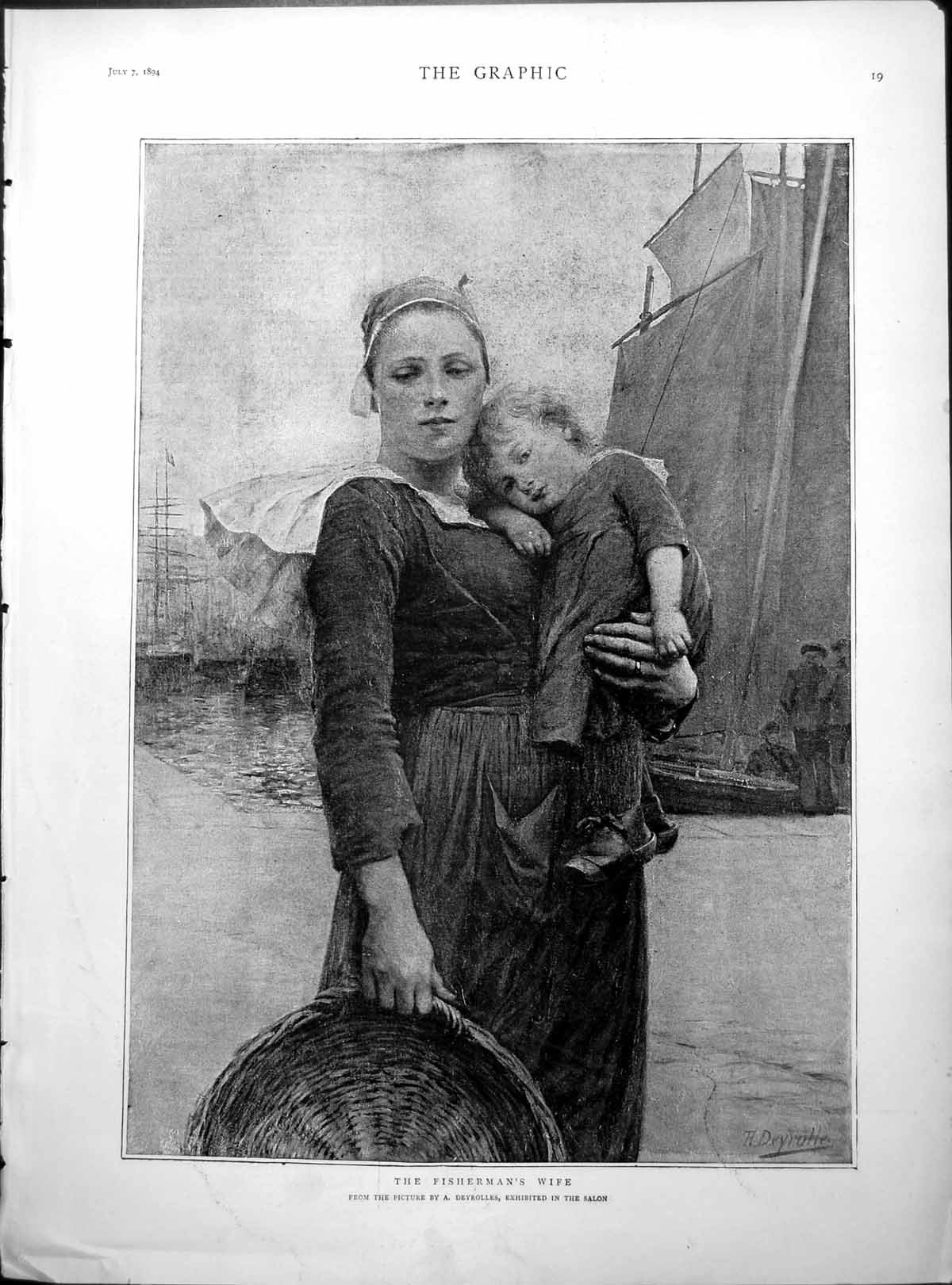 Old Fishermans Wife A Deyrolles Opening Tower Bridge Prince Wales 1894 19th