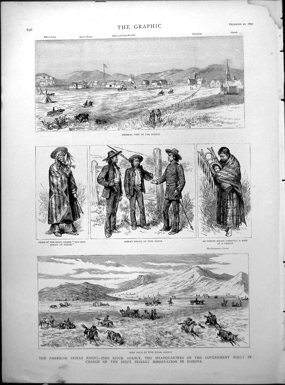 Old American Indian Rising King Hollands Funeral Duke Clarence 1890Victorian