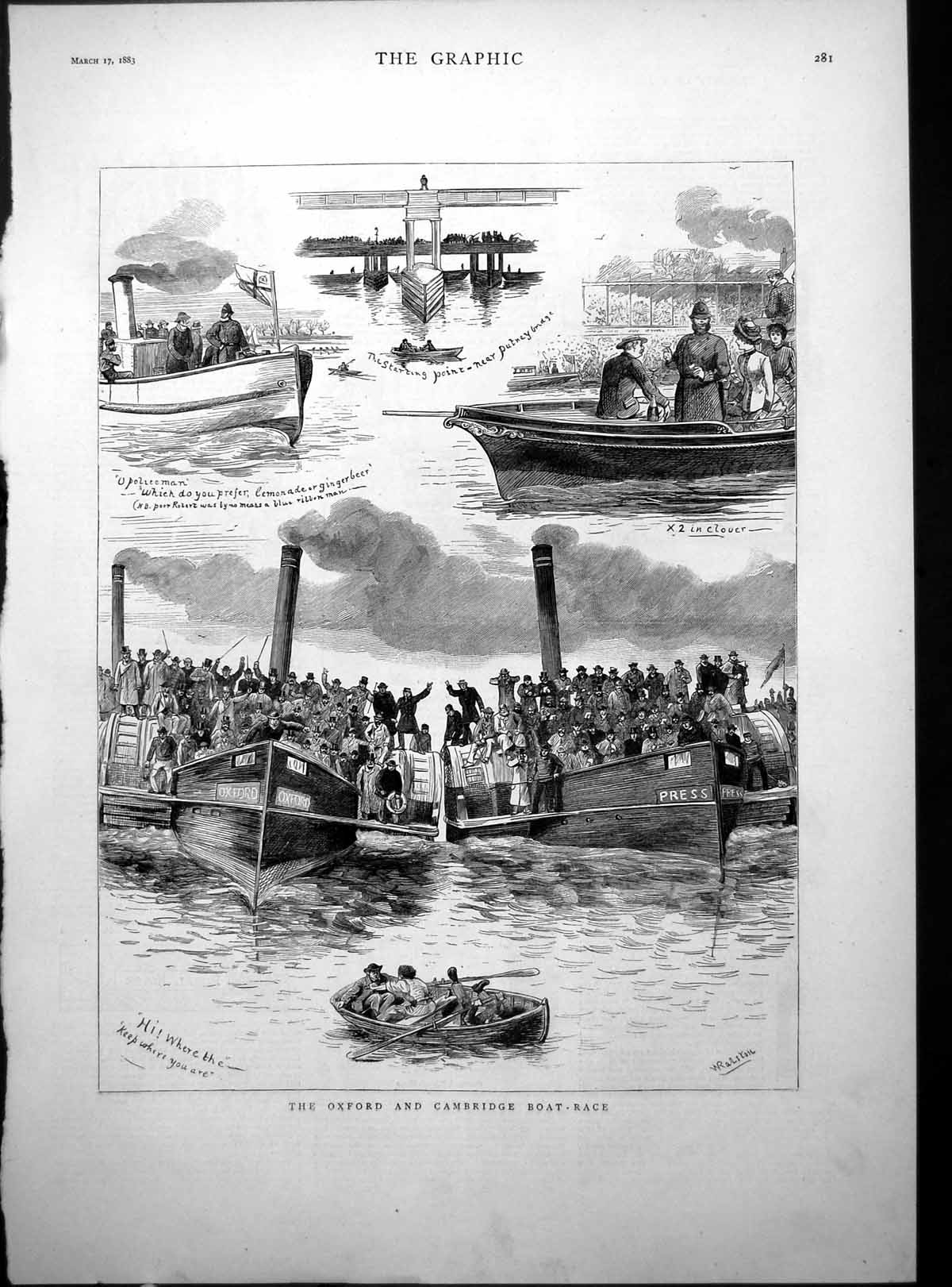 Old Oxford Cambridge Boat Race Verona Roman Gate Juliets House 1883Victorian