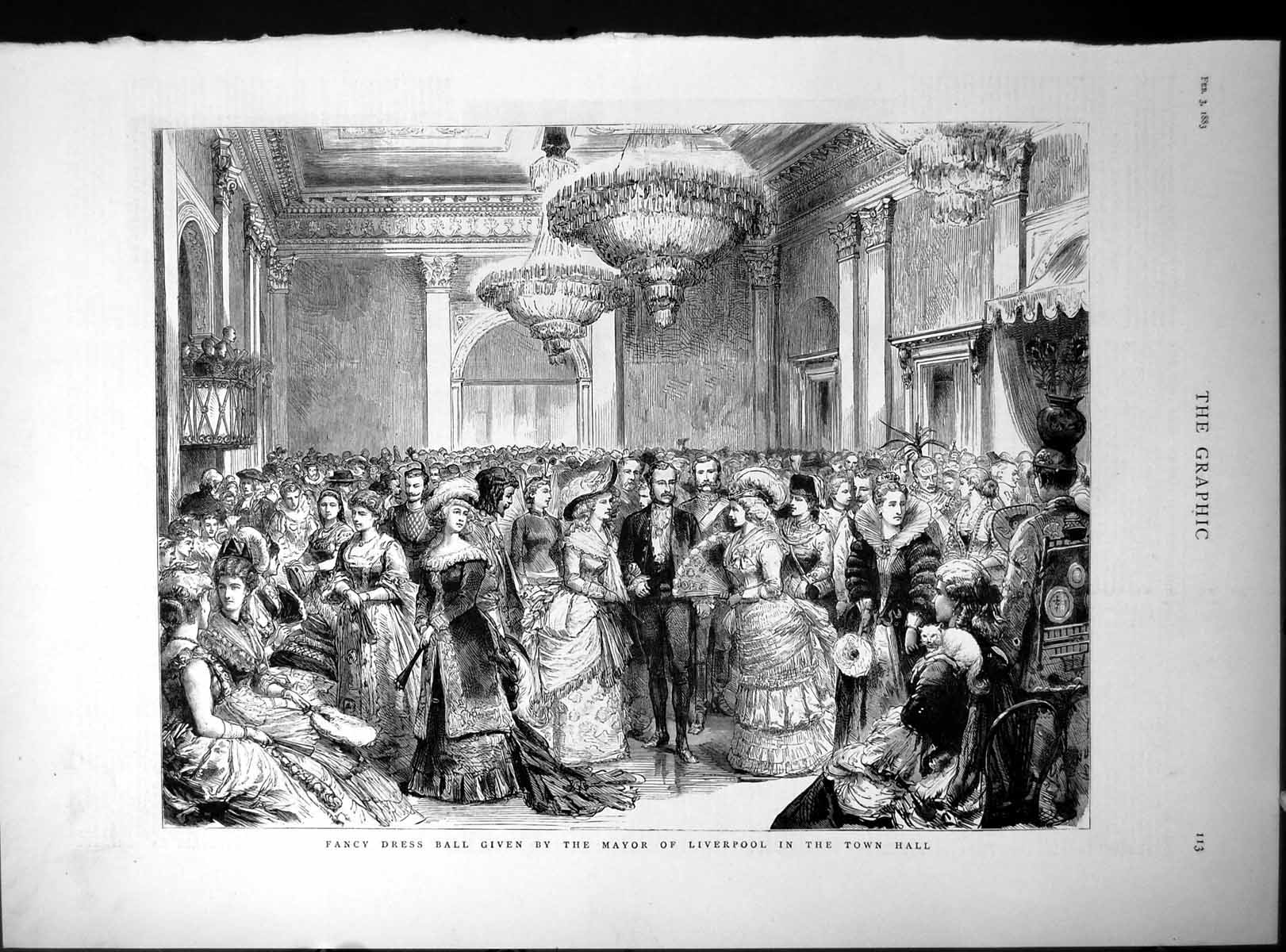 Old Fancy Dress Ball Mayor Liverpool Town Hall Conciergerie Paris 1883 19th