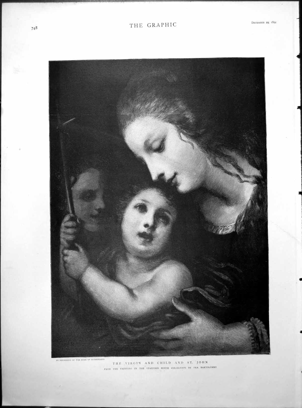 Old Virgin Child St John Fra Bartolomeo Shooting Moon Flitting 1894Victorian