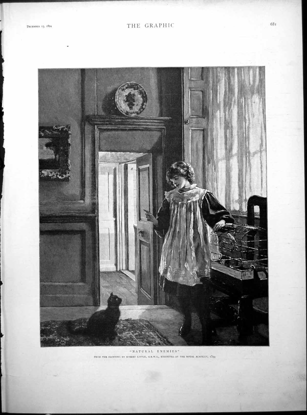 Old Print Natural Enemies Robert Little Cycle Show Raleigh Rational Dress 1894