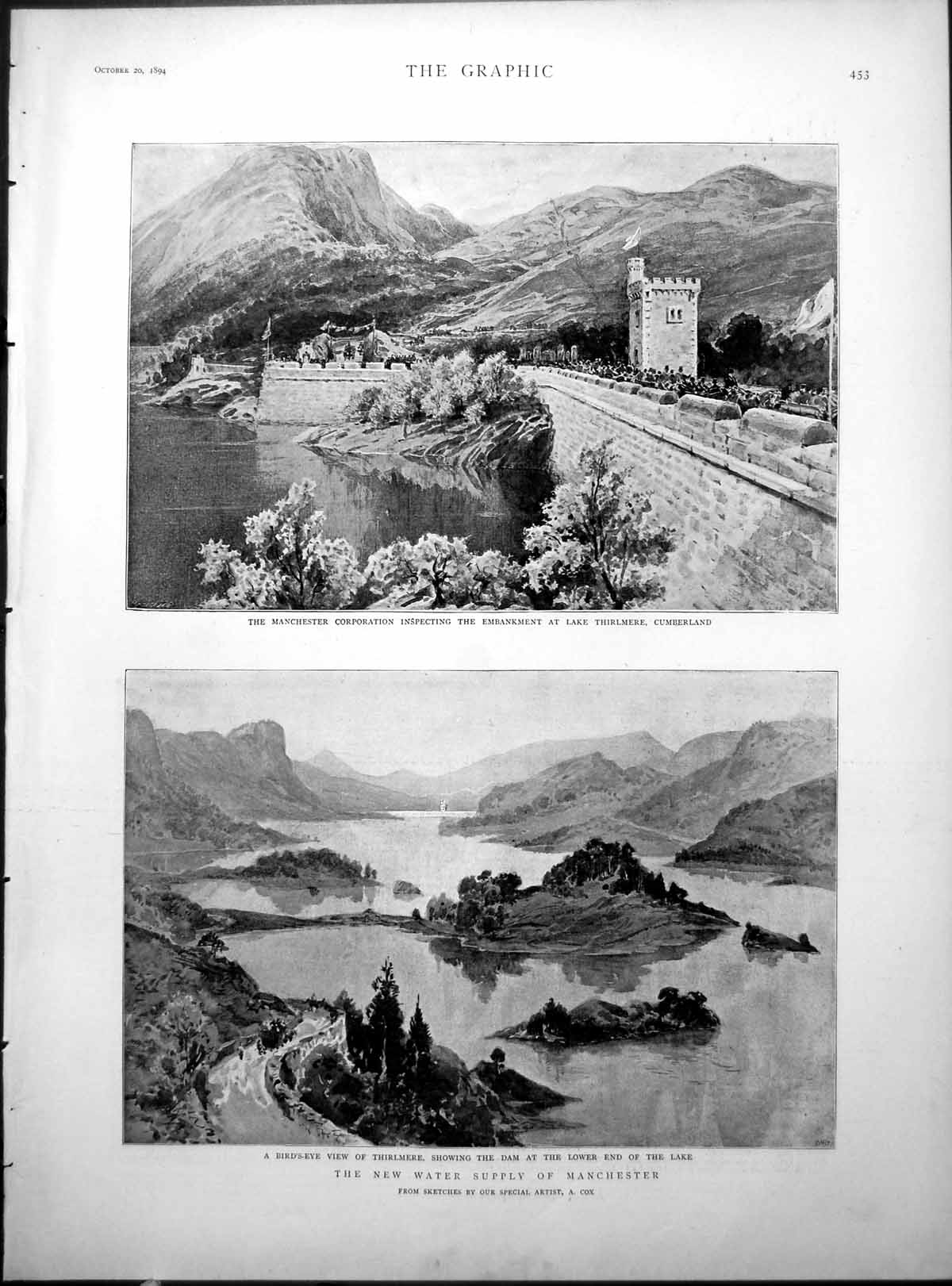 Old New Water Supply Manchester Thirlmere Rev Knox Rev Magrath 1894Victorian