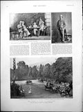 Old Print Prince Wales Baden Baden Japanese Torpedo Catcher Tatsuta 1894 19th