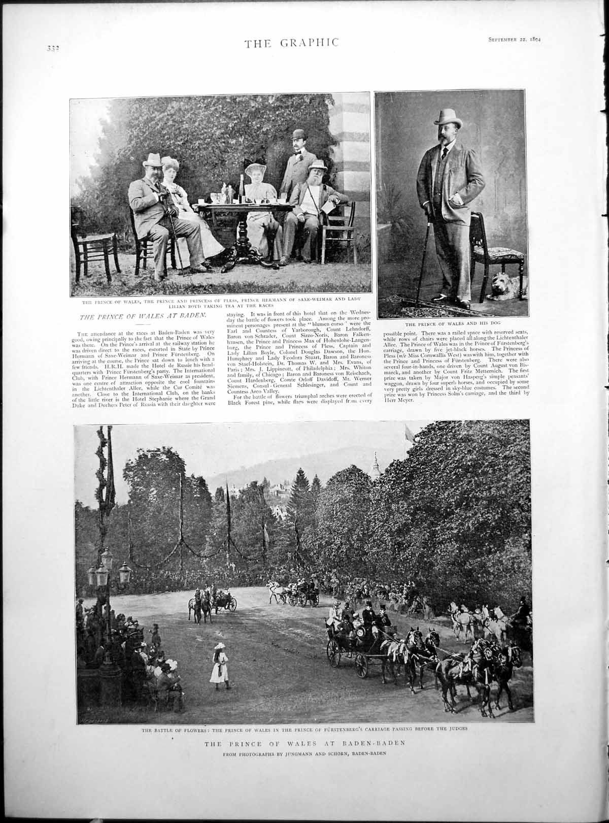 Old Print Prince Wales Baden Baden Japanese Torpedo Catcher Tatsuta 1894 19th