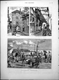 Antique Print Southampton West Gate Royal Pier Remains Canutes Palace 1883