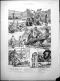 Print Sheep Farming Highlands Map British East African Railway Lion Cub 1890