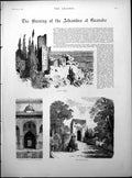 Old Burning Alhambra Granada Canon Liddon Torpedo Boats Flensburg1890 19th