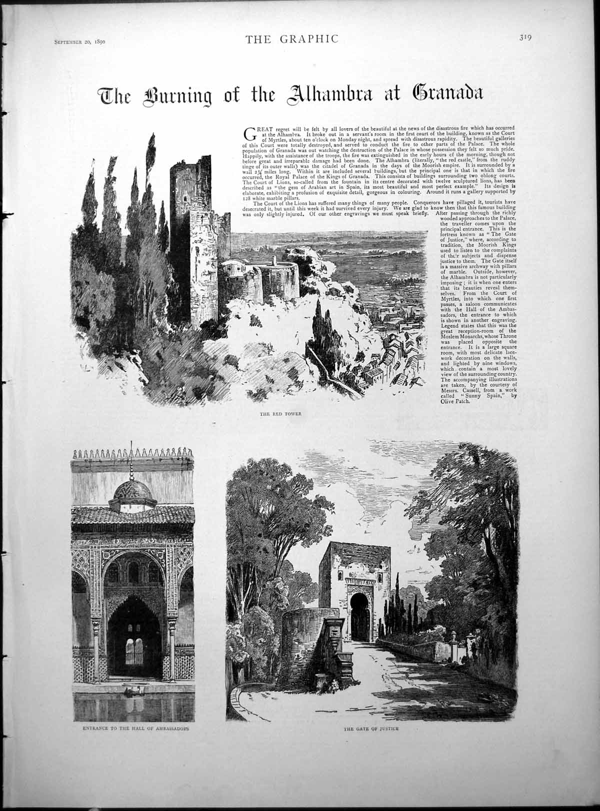 Old Burning Alhambra Granada Canon Liddon Torpedo Boats Flensburg1890 19th