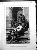 Old Alms Day Rome Guido Bach Hunting France Master Hounds Beater 1882 19th