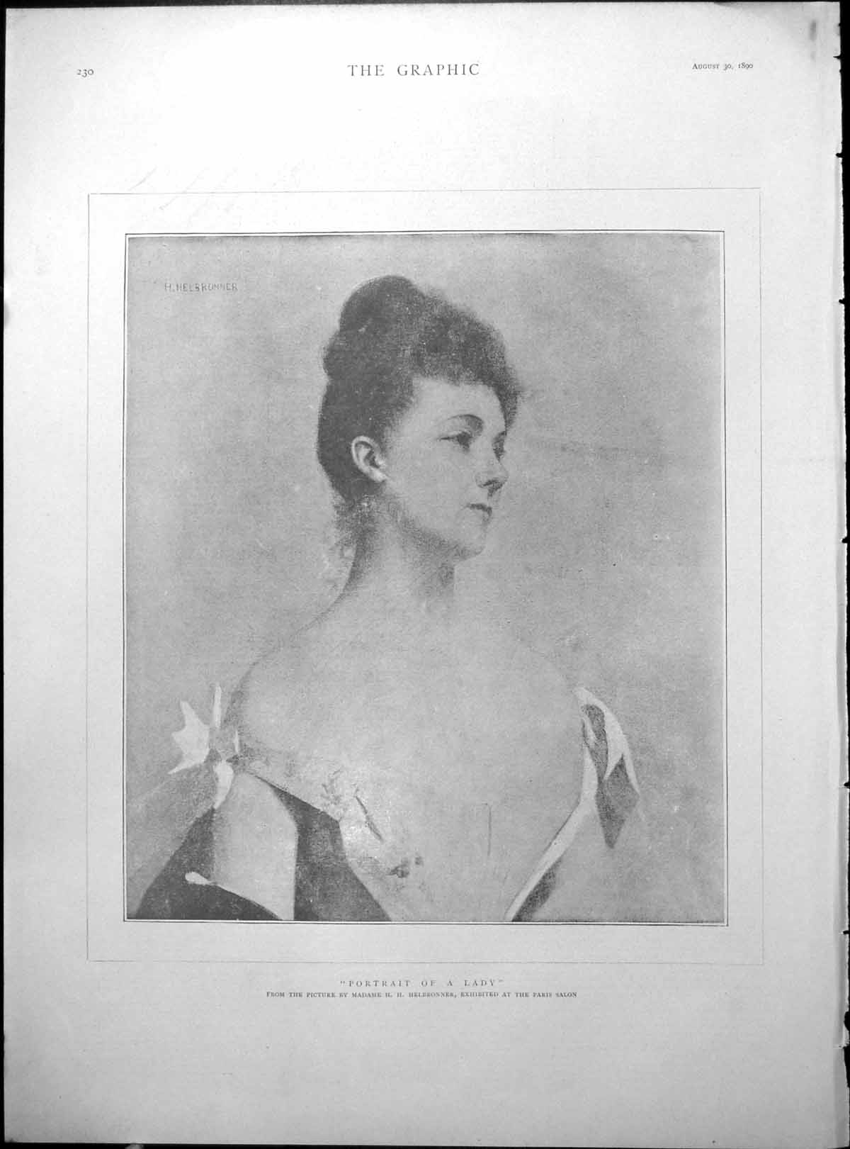 Old Antique Print Portrait Lady H Helbronner Dhamma Shan Kyank Pya 1890 19th