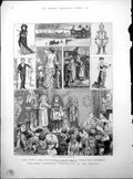 Antique Old Print Childrens Christmas Theatricals Squires Babes In Wood 1880