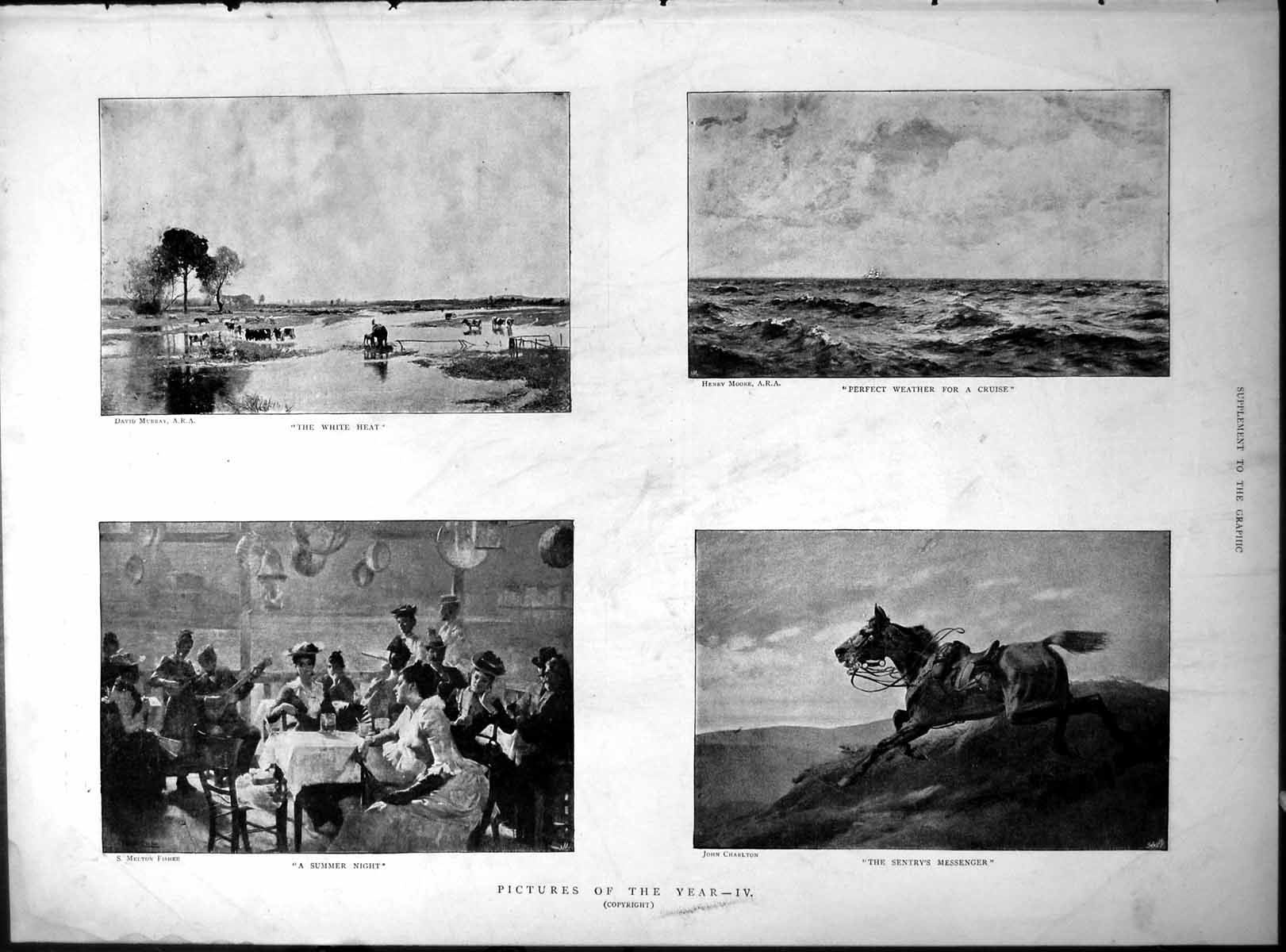 Antique Print White Heat Sentrys Messenger Daughters Judah Babylon C 1890 19th