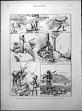 Old Print Officer Zhob Valley Expedition Ex Brigand Finding Albergo 1891 19th
