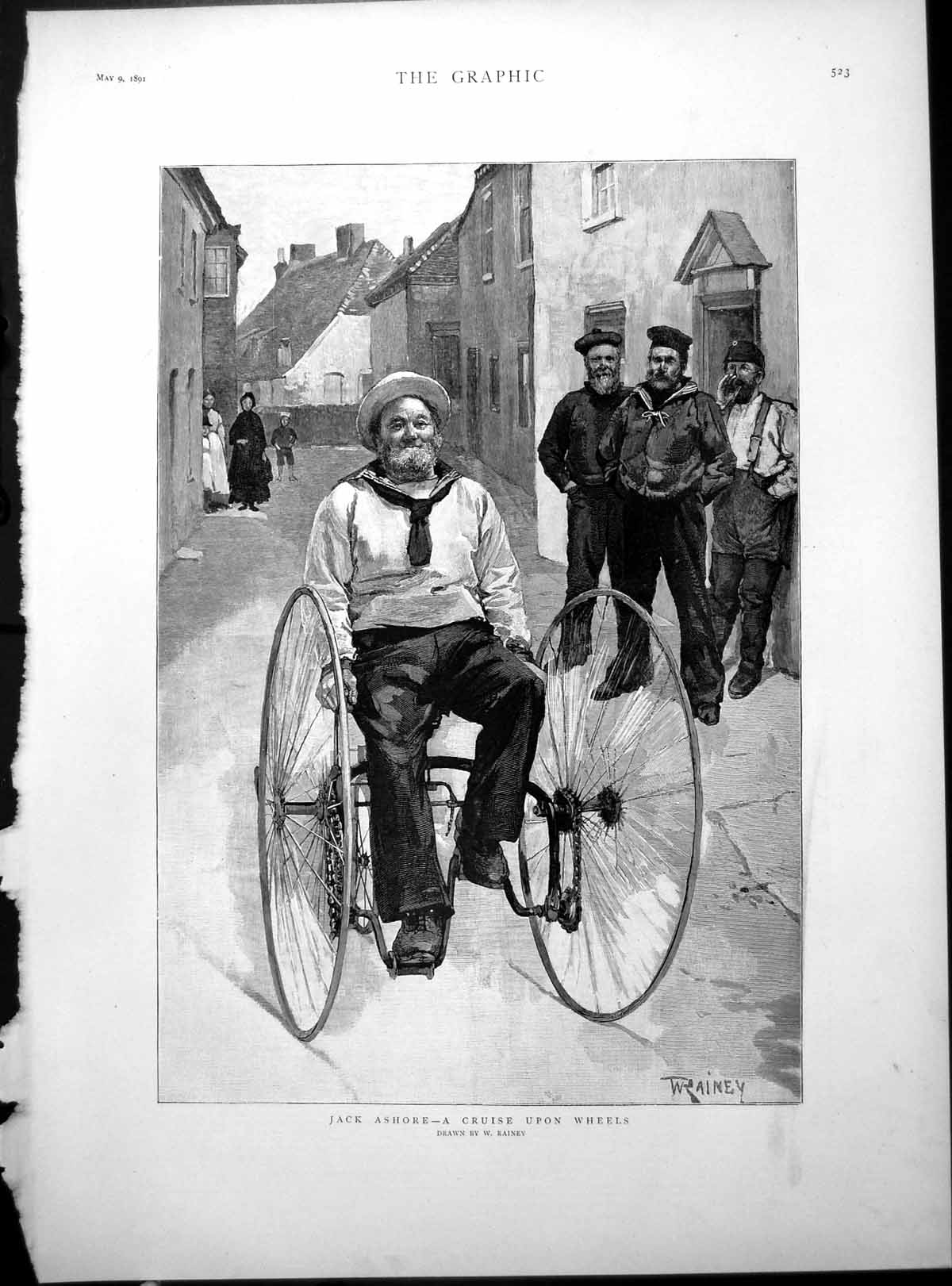 Old Jack Ashore Wheels W Rainey Revolution Chile Blanco Encalada 1891 19th