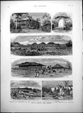 Print English Portugese East Africa Surma Valley Volunteers Wm Melville1891